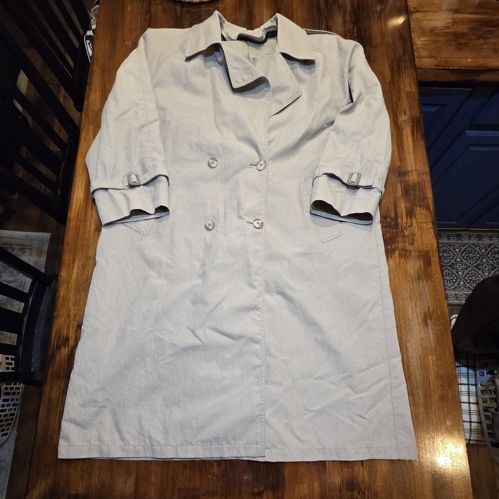 Vintage London Fog Trench Coat w/ Zip Liner ,Full Length Raincoat 16 WP